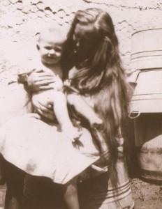 Ottie and her youngest child, Rex. Circa 1929